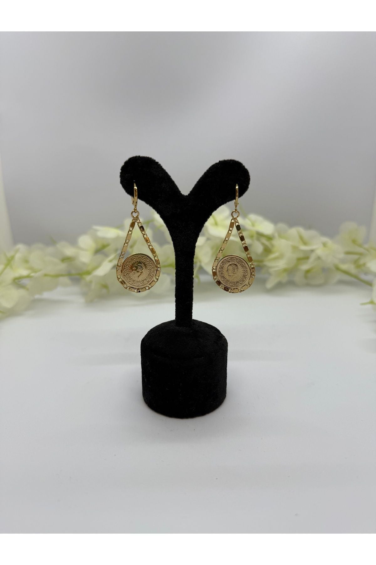 22 Ayar Altın Kaplama Arpa Tuğralı Set Lvd509