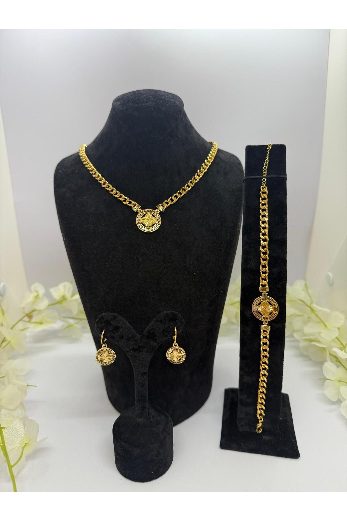 22 Ayar Altın Kaplama İnce Gurmet Pullu Set Lvd648