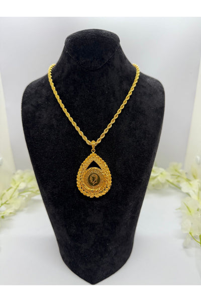 22 Ayar Altın Kaplama Arpa Tuğralı Set Lvd509