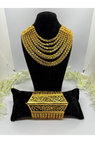 22 Ayar Altın Kaplama Akıtma Model En Üst Kalite VIP Set Lvd563