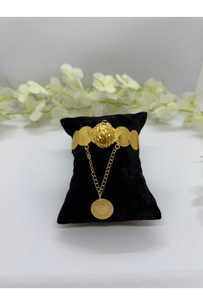 22 Ayar Altın Kaplama Tuğralı Set Lvd507